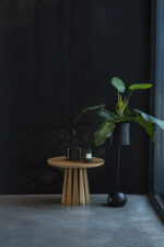 Drewniany stolik kawowy okrągły Sole – lite drewno dębowe - obrazek 3