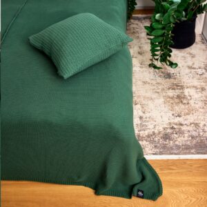 Poszewka Klasyczna Kwadratowa LaManta zielona 50x50 cm