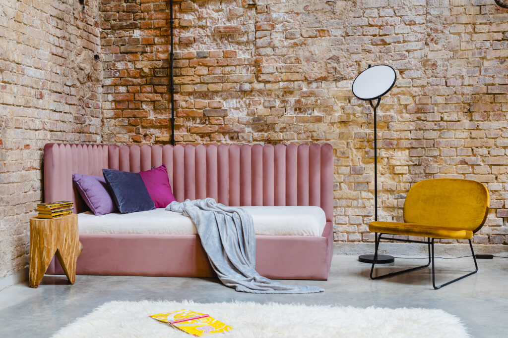 łóżko narożne tapczan tapicerowany