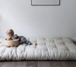 Futon WEŁNIANO-BAWEŁNIANY dla dzieci - bawełniano-wełniany