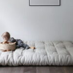 Futon WEŁNIANO-BAWEŁNIANY dla dzieci - bawełniano-wełniany