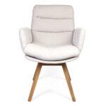Krzesło z podłokietnikami JONATHAN ARMCHAIR z drewnianymi nogami - obrazek 2