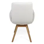 Krzesło z podłokietnikami JONATHAN ARMCHAIR z drewnianymi nogami - obrazek 3