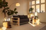 Tapicerowana nowoczesna sofa BARE z funkcją spania - obrazek 13