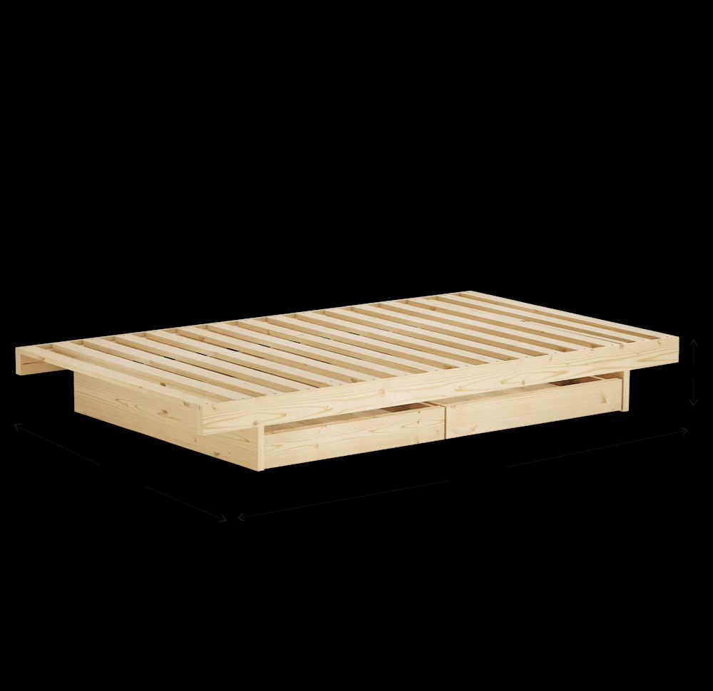 Łóżko KANSO BED RAW z dwoma szufladami - obrazek 19