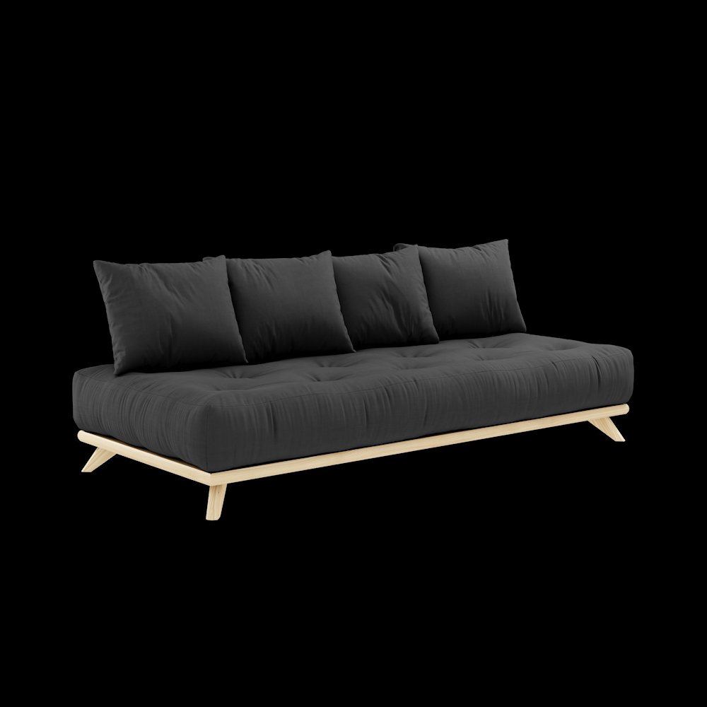 Karupdesign_senzadaybed_129101734200_pine_clearlacquered_cottonpolyester_darkgrey_packshot_1 Sofa SENZA DAYBED - obrazek 13