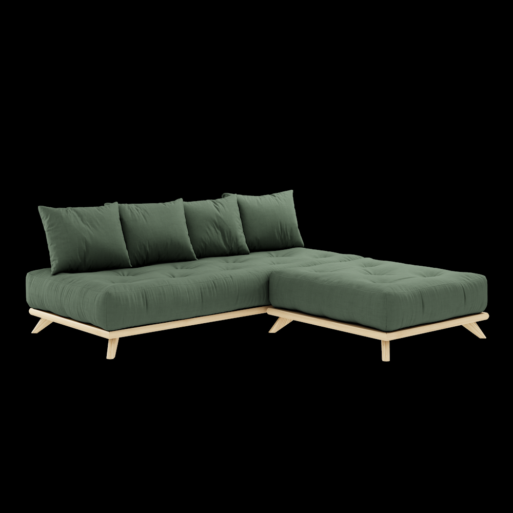 Karupdesign_senzadaybed_129101756200_pine_clearlacquered_cottonpolyester_olivegreen_packshot_2 Sofa SENZA DAYBED - obrazek 29
