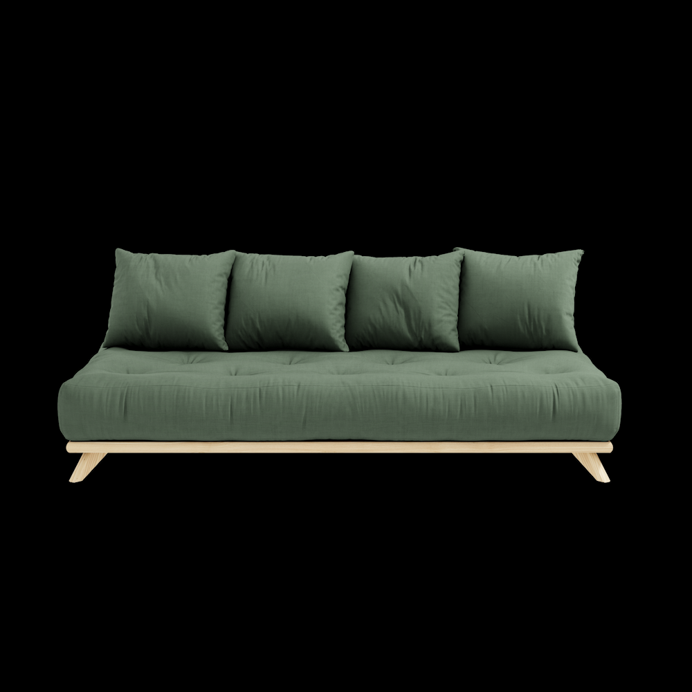 Karupdesign_senzadaybed_129101756200_pine_clearlacquered_cottonpolyester_olivegreen_packshot_3 Sofa SENZA DAYBED - obrazek 30