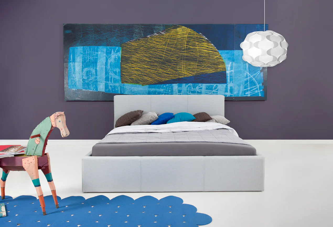 Minimalistyczne łóżko tapicerowane LOFT - obrazek 2