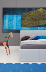 Minimalistyczne łóżko tapicerowane LOFT - obrazek 3