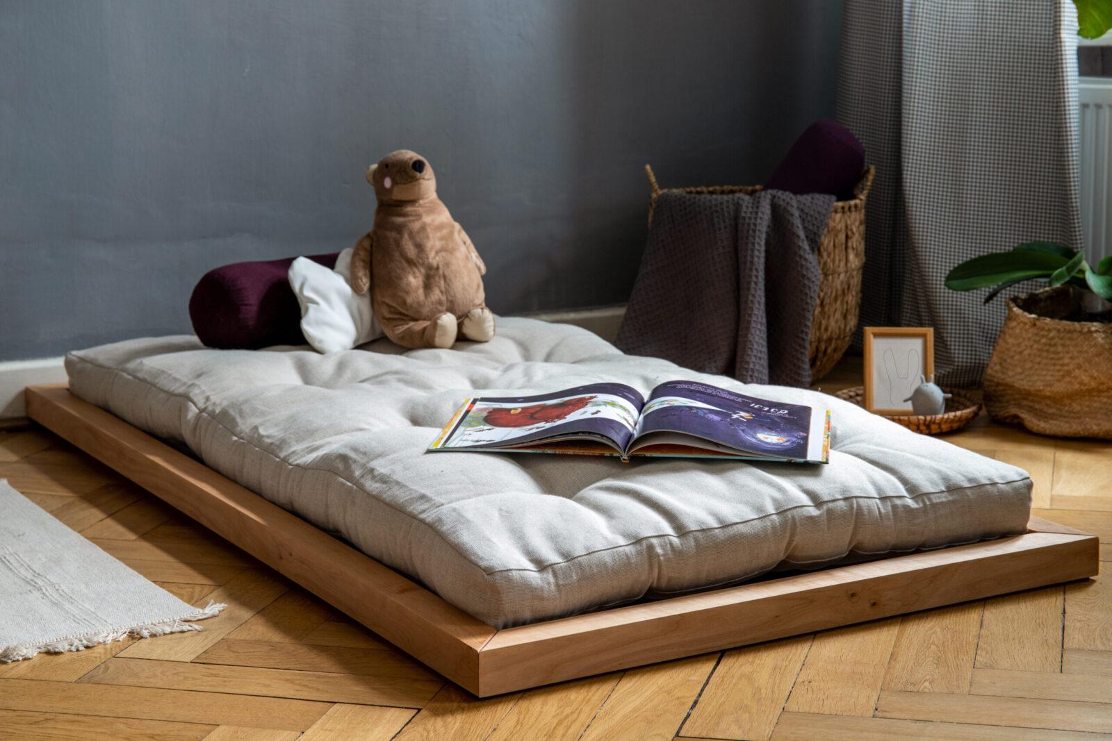 Tatami-bed-and-futon-8-scaled Futon BAWEŁNA + LATEKS dla dzieci - sprężysty - obrazek 1
