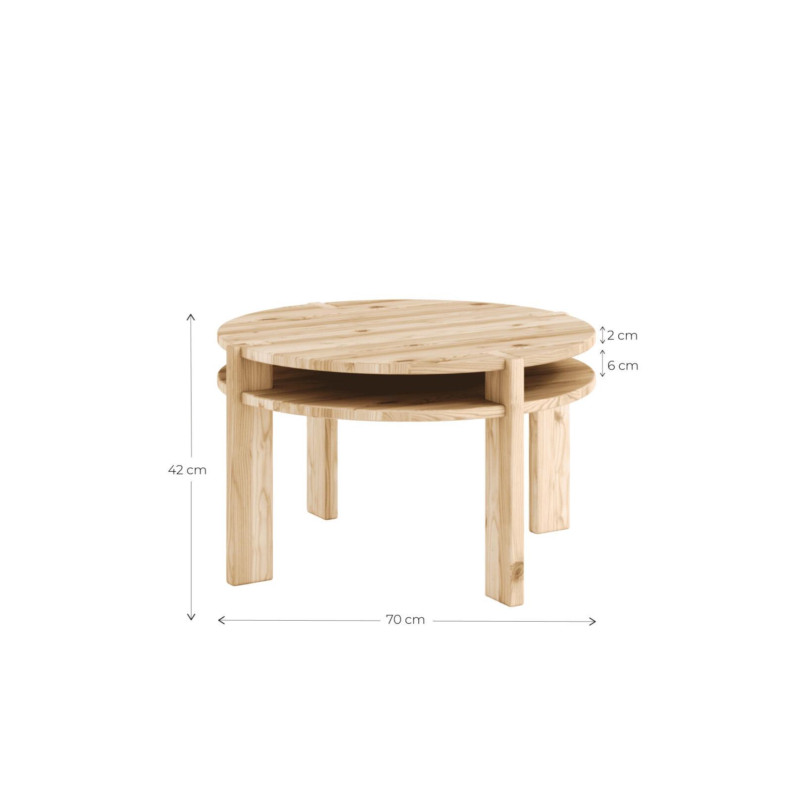 Karupdesign_tuckcoffeetableround_measurement_1 TUCK - okrągły stolik kawowy - obrazek 7