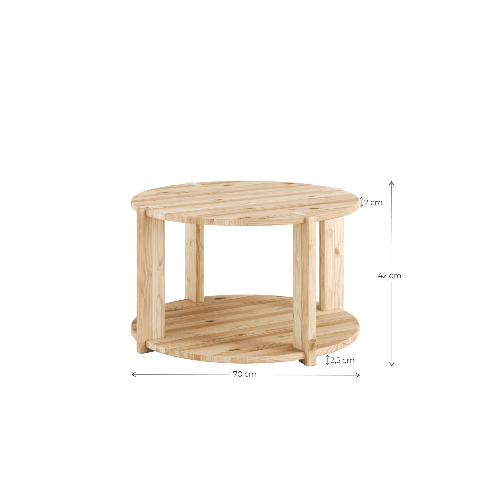 Karupdesign_tuckcoffeetableroundbigstorage_measurement_1 TUCK - okrągły stolik z półką - obrazek 7